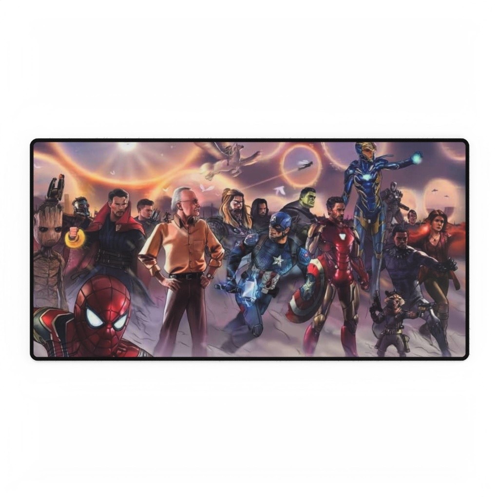 Stan Lee Tribute Marvel Cinematic Universe Heroes Ensemble Art Mouse Pad DeskMat