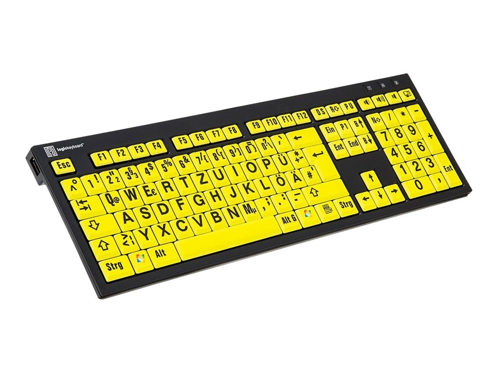 LogicKeyboard XL Print PC Slim Line NERO Keyboard USB LKB-LPBY-BJPU-DE