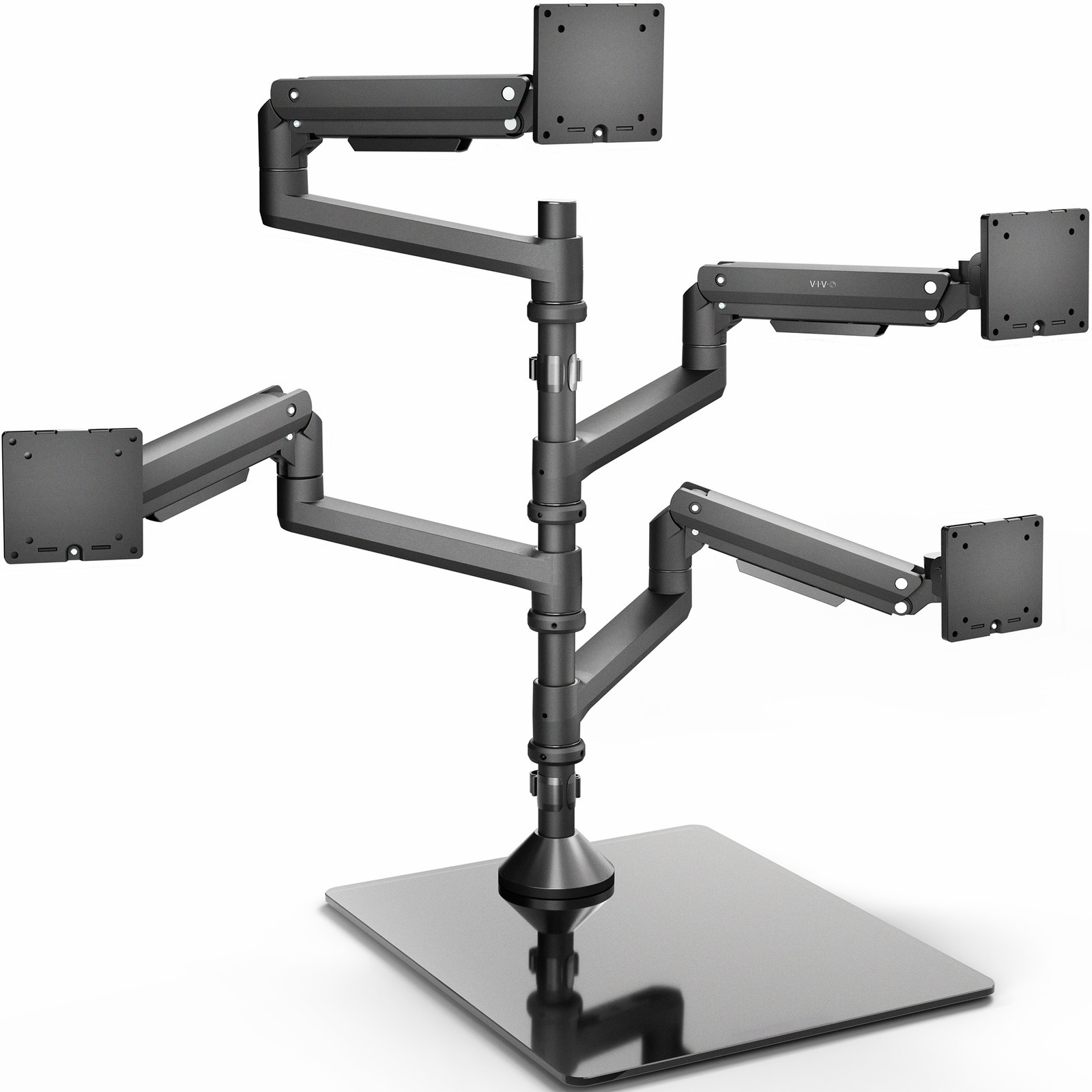 VIVO Quad Ultrawide Freestanding Monitor Stand for up to Four 38" Screens