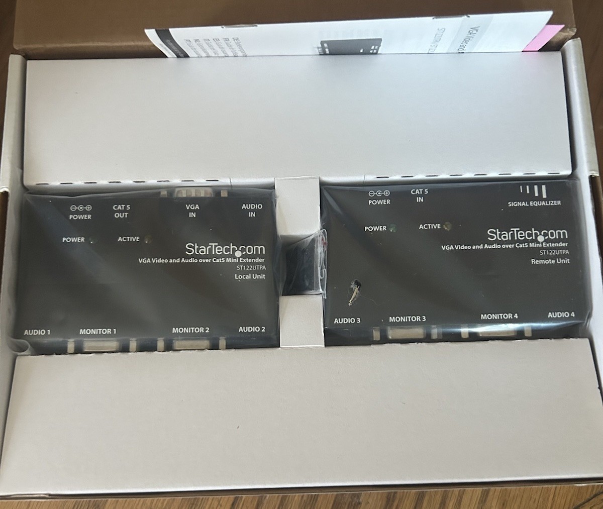 Startech.com ST122UTPA VGA Video Extender Over Cat 5 with Audio