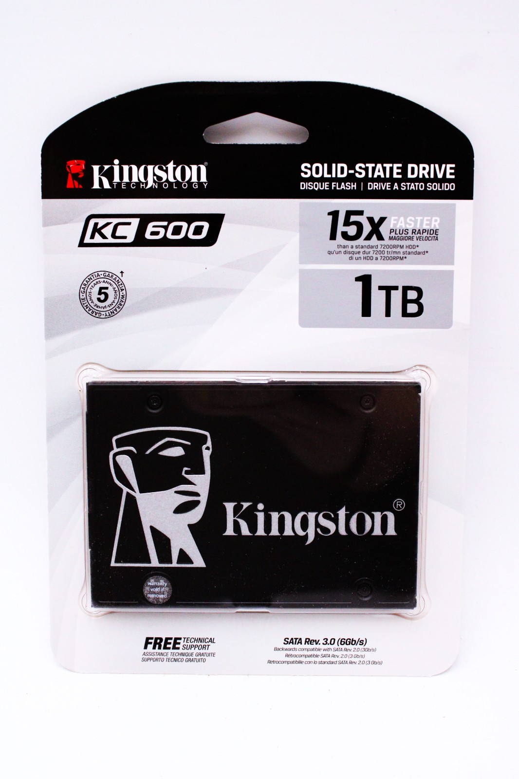 NEW Kingston KC600 1 TB Solid State Drive - 2.5" Internal - SATA (SATA/600)