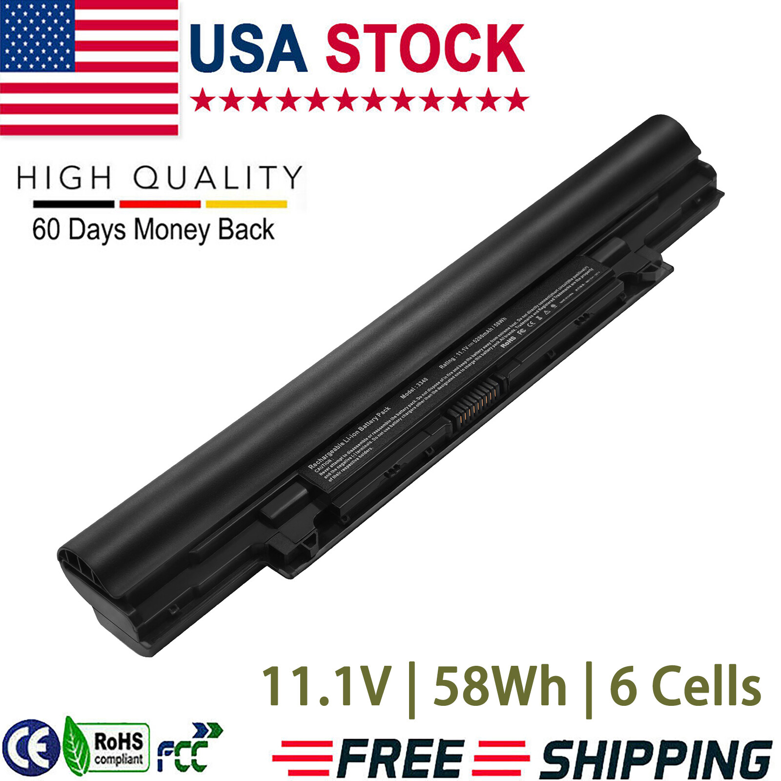 Laptop Battery for Dell Latitude 13" 3340 E3340 3350 YFDF9 5MTD8 JR6XC 451-BBJB