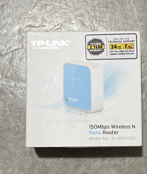 TP-LINK NANO (TL-WR702N) 150MBPS WIRELESS N NANO WIFI TRAVEL ROUTER WHITE NIB
