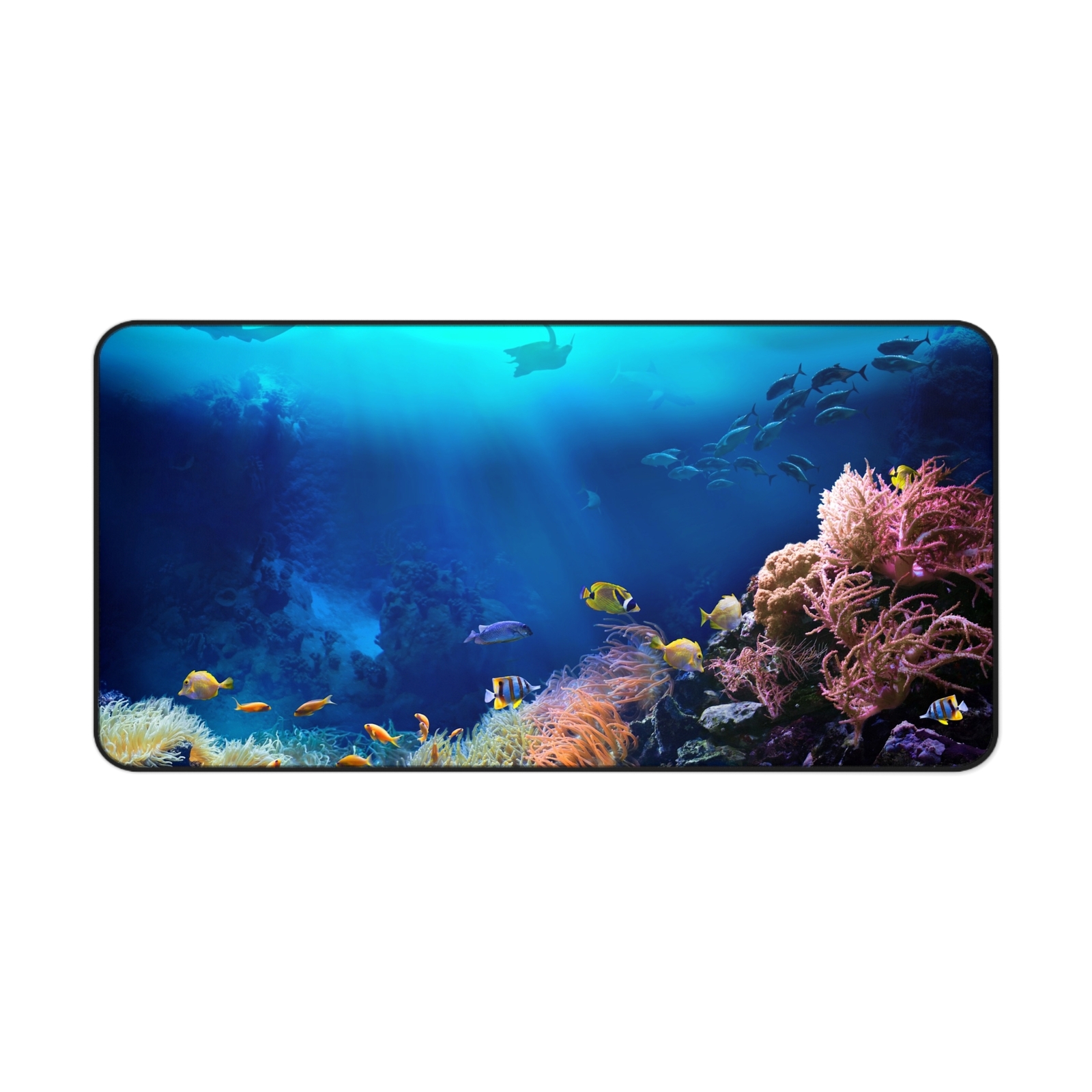Tropical fish Desk Pad Protector, Desk Mat, Laptop Desk Pad, Computer Desk Mat