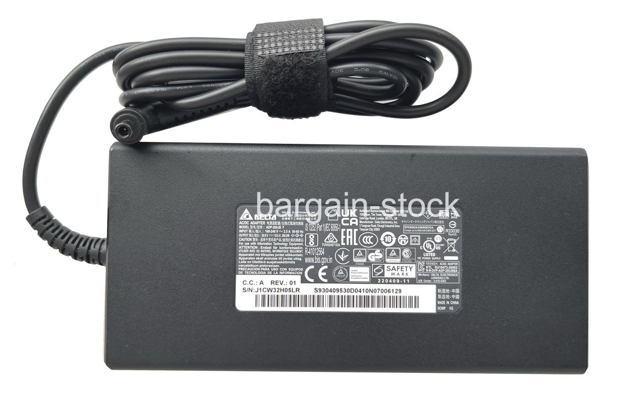 Original Delta 200W AC Adapter Charger For MSI Sword 16 HX B13VGKG-665US Laptop