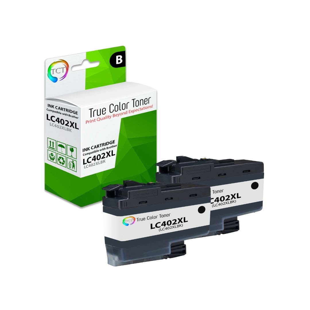 2PK TCT Premium LC402XL Black HY for Compatible Brother MFC-J5340 Ink Cartridge