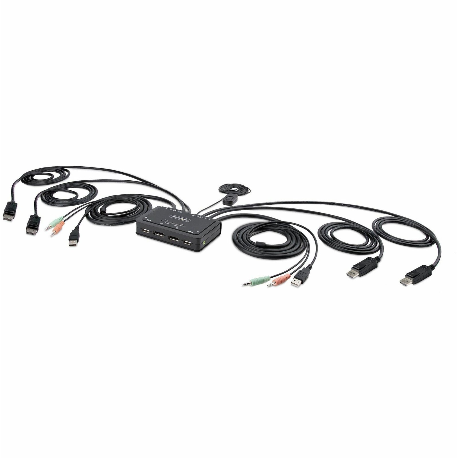StarTech 2-Port Dual-Monitor DisplayPort Cable KVM Switch (c2dd46ua2cblkvm)