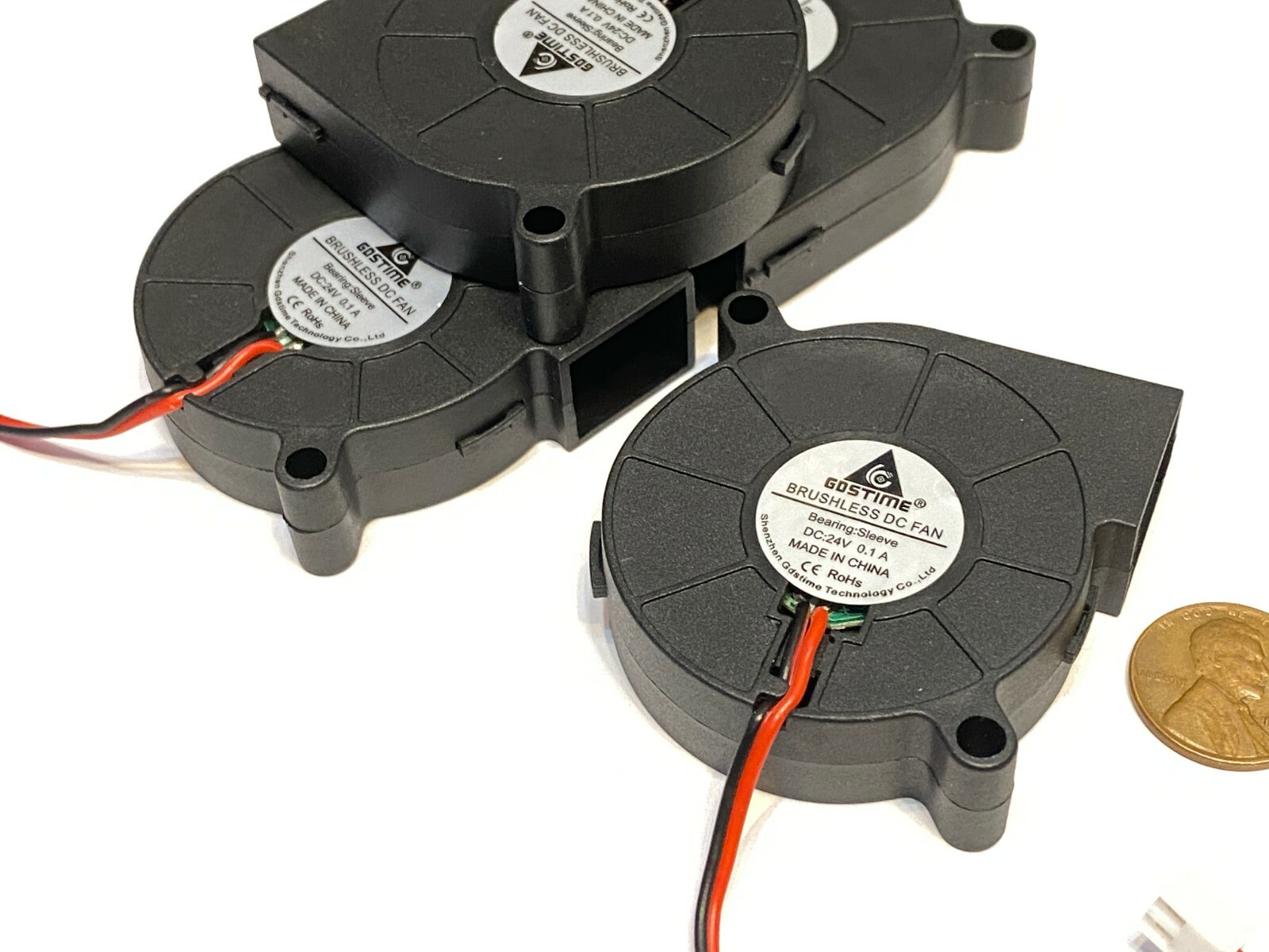 4 Pieces Gdstime DC 3d Printer Blower Fan 5015 50MM x 15mm 5cm 24V 2Pin