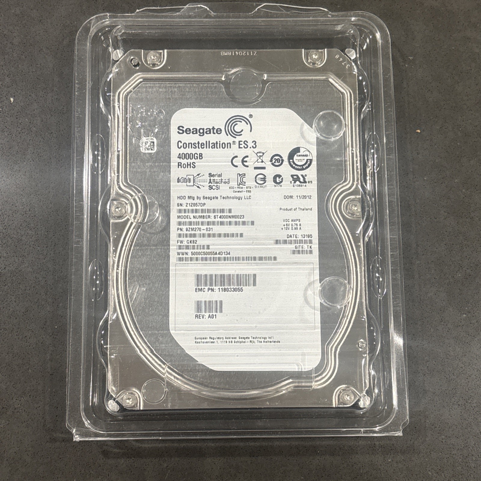 Seagate Constellation ES.3 4TB SAS 3.5 in Enterprise HDD | ST4000NM0033