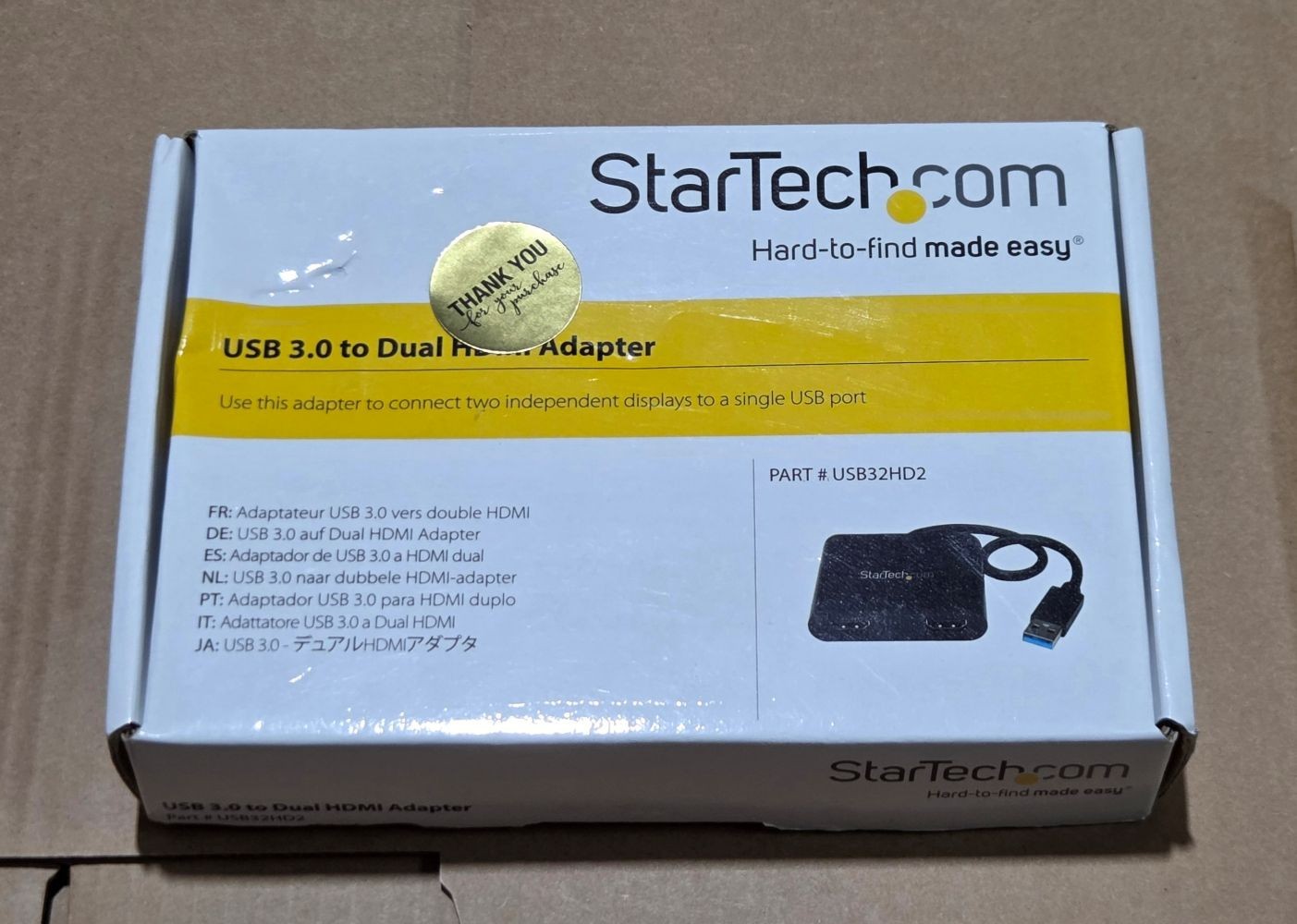 StarTech.com USB to Dual HDMI Adapter - USB32HD2 USB 3.0 to 4k HDMI Adapter