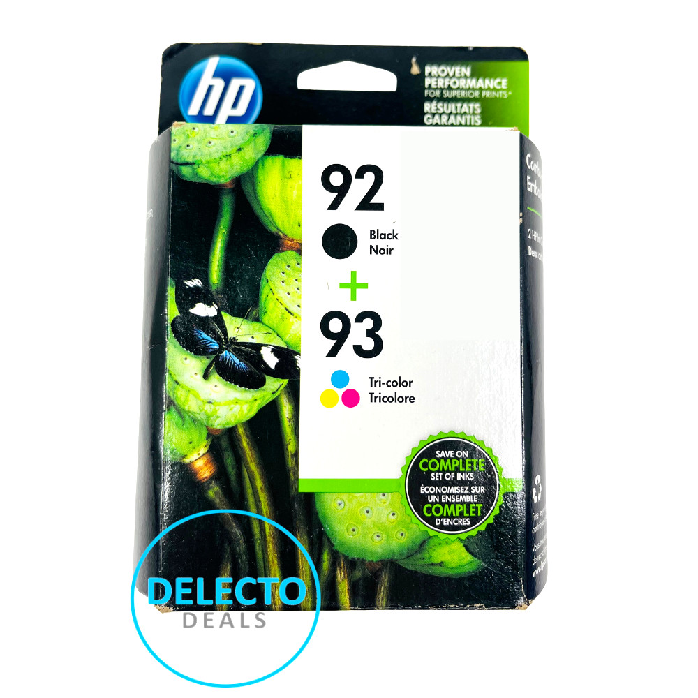 GENUINE HP 92 Black & 93 Color Ink Cartridges for HP6310 C3150 C3180 7850 SEALED