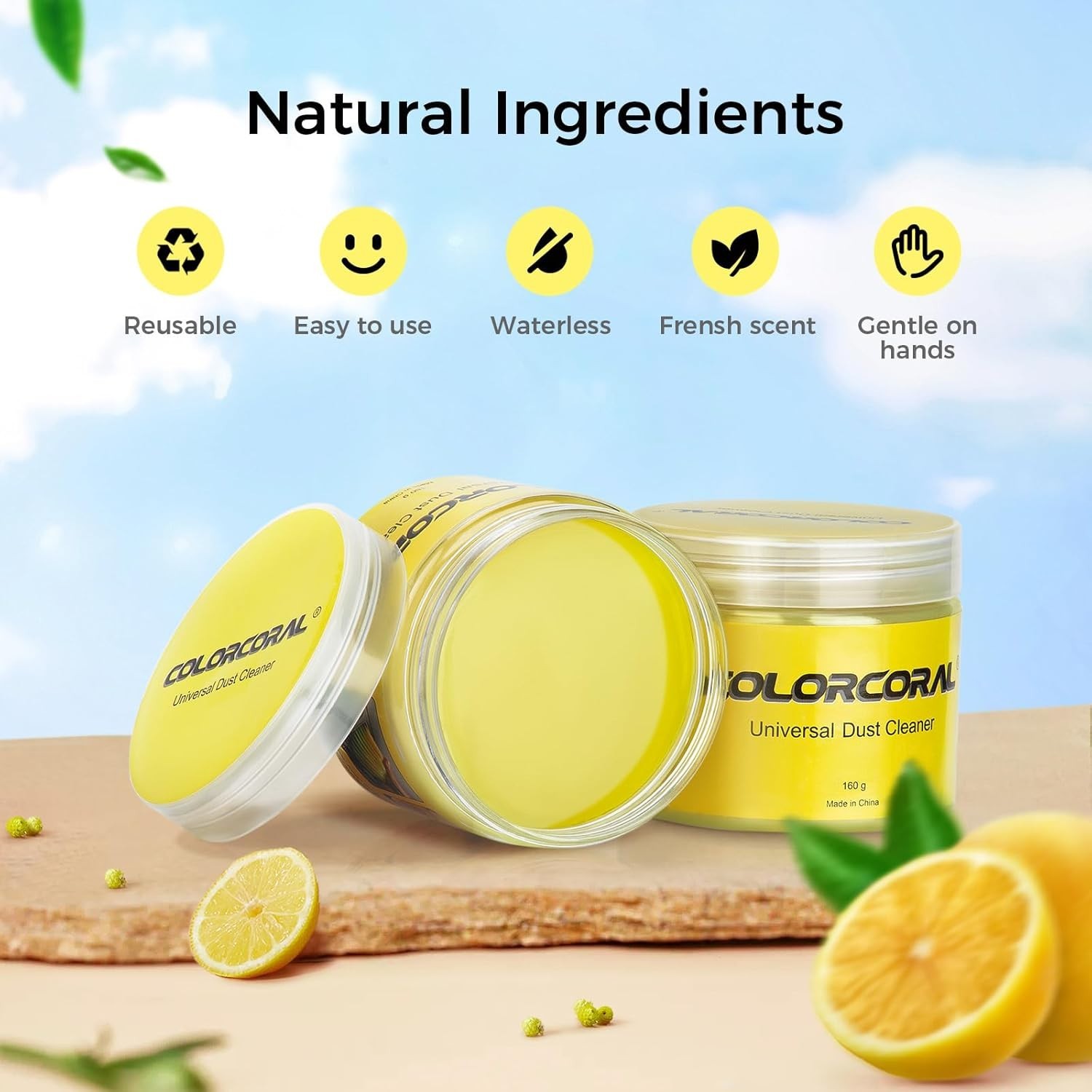 COLORCORAL Cleaning Gel Dust Cleaner Keyboard Car Detailing Office Laptop 160g