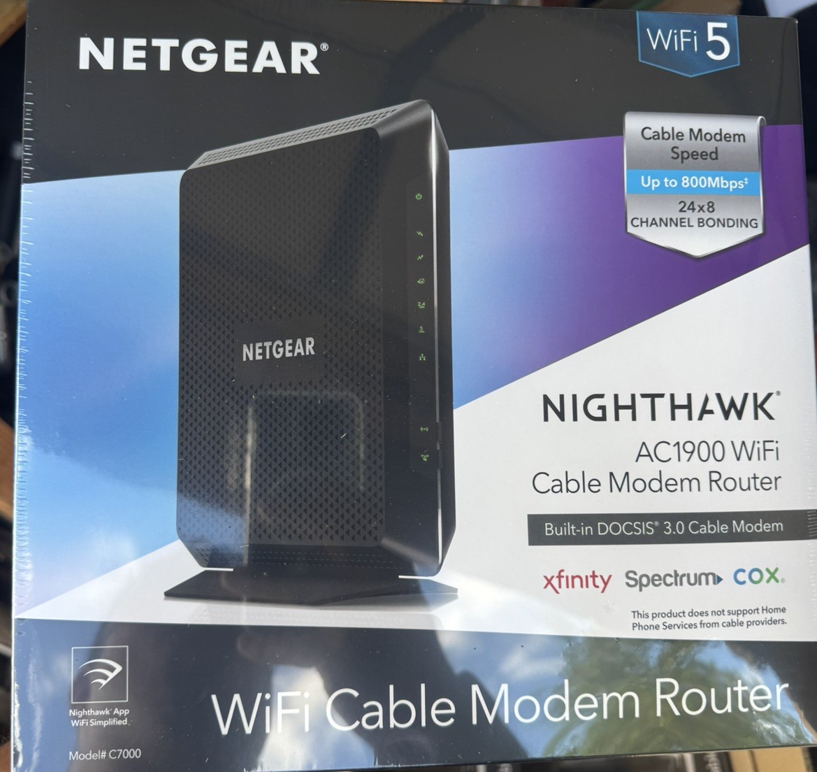 NETGEAR Wifi 5 Nighthawk AC1900 Router with DOCSIS 3.0 Cable Modem - C7000