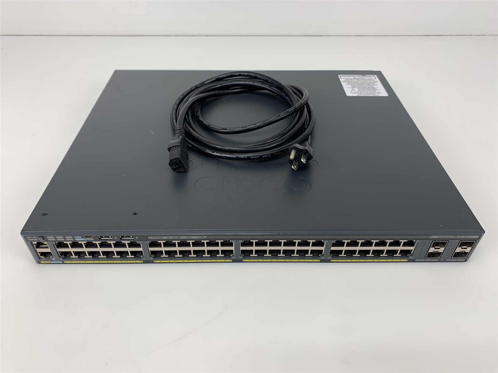 Cisco Catalyst 2960-X 48‑Port Gigabit Ethernet PoE+ Switch WS-C2960X-48LPS-L