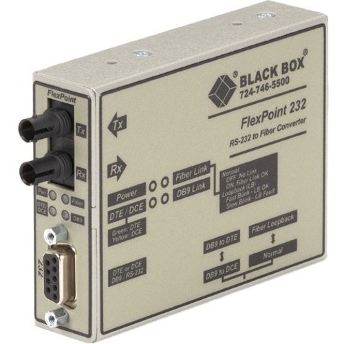 Black Box FlexPoint Modular Media Converter RS-232 to Fiber Singlemode ME662ASST