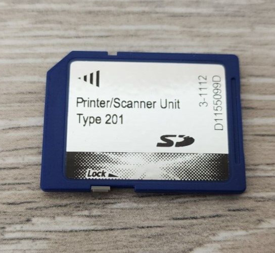 Ricoh MP201SPF Type 201 Printer Scanner Unit Firmware SD Card D1155099D