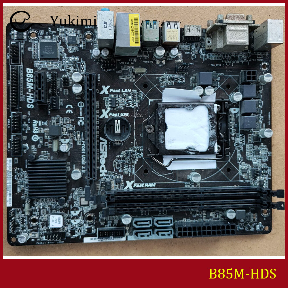 FOR ASROCK B85M-HDS LGA 1150 DDR3*2 16GB D-Sub DVI-D HDMI Micro ATX Motherboard