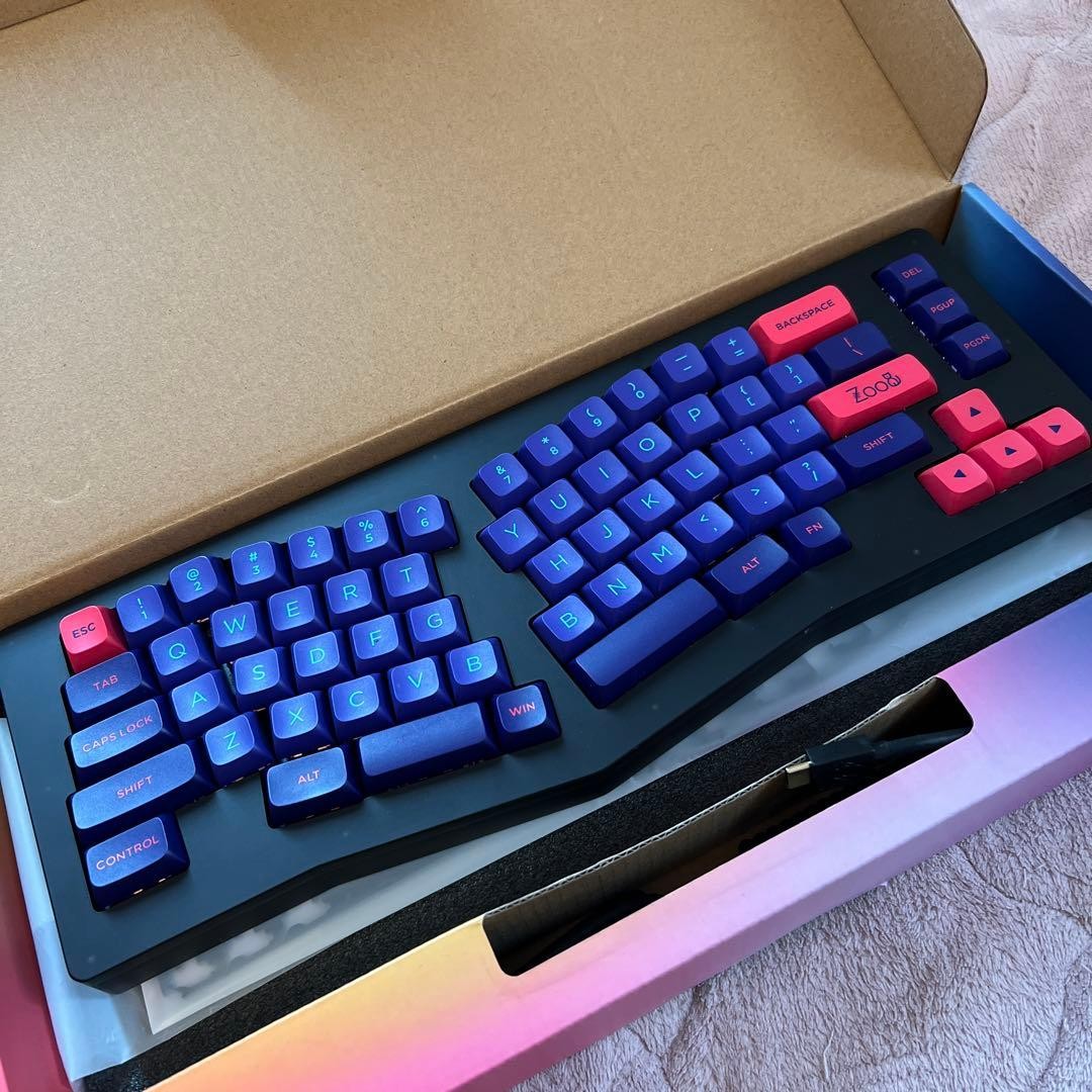 Akko ACR Pro Alice Plus Alice Layout Mechanical Keyboard Purple Pink Used