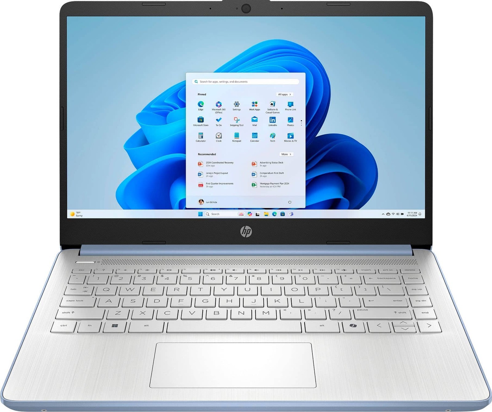 HP 14" Laptop Intel Processor N150 4GB Memory 128GB UFS Wi-Fi 6 Win11