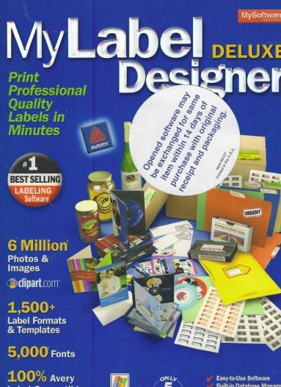 My Label Designer 8 Deluxe PC CD print manage inventory printing tool layout '05