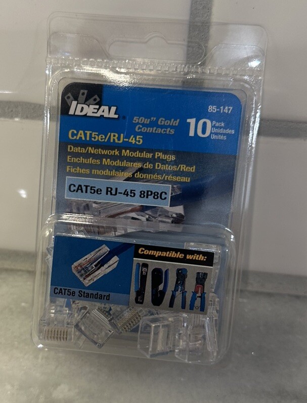 85-147 - RJ-45 8P/8C Mod Plug - (Pack of 10) CAT5e