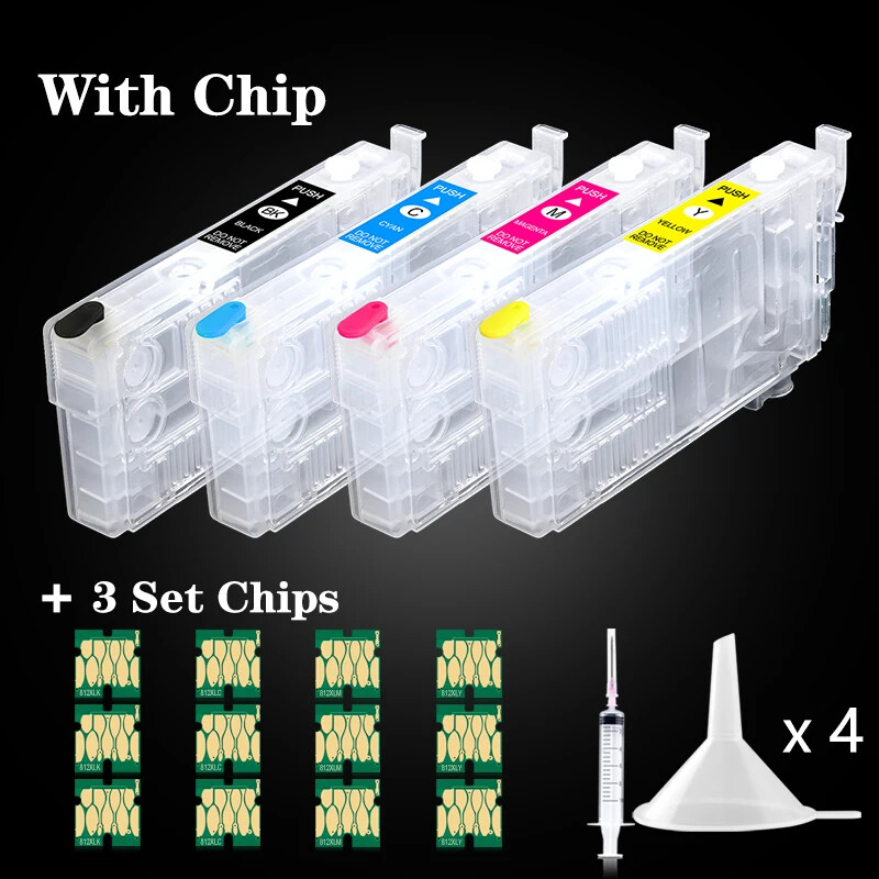 T812XL Empty Ink Cartridge For WF-3820 WF-3825 WF-4830 WF-4835 WF-7840 WF-7820