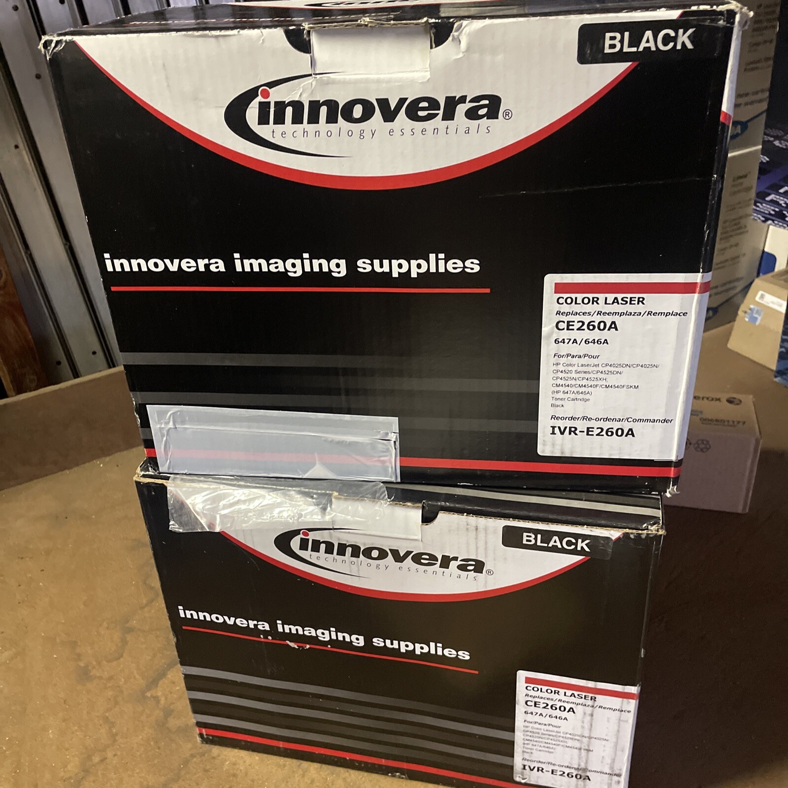 (2) Innovera CE260A Laser Toner Cartridge - Black new Open Box *Lot Of 2*