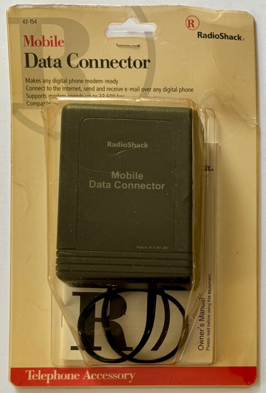 Radio Shack Mobile Data Connector Digital Phone Modem Adapter 43-154 - NOS HTF