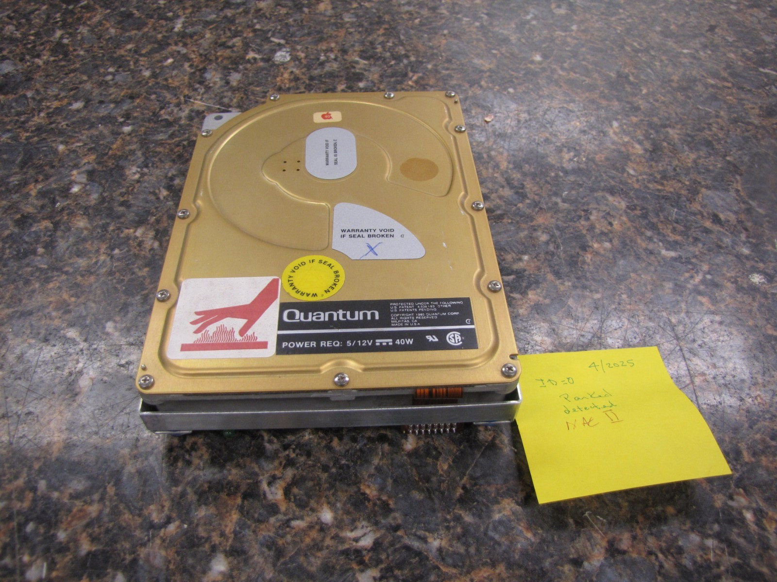 RARE Apple Quantum Q250 SCSI 40MB Hard Drive 50-pin 76-45004 Disk 5.25" - HE49