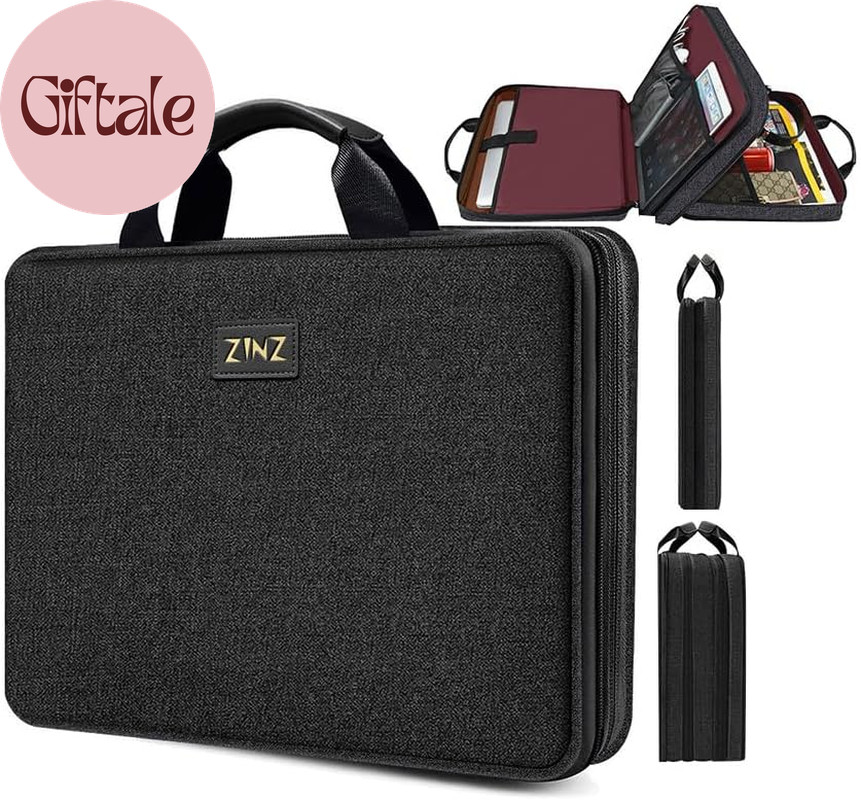 Laptop Case 15 15.6 16 Inch Sleeve, Expandable Computer Hand Bag with Multi-Pock