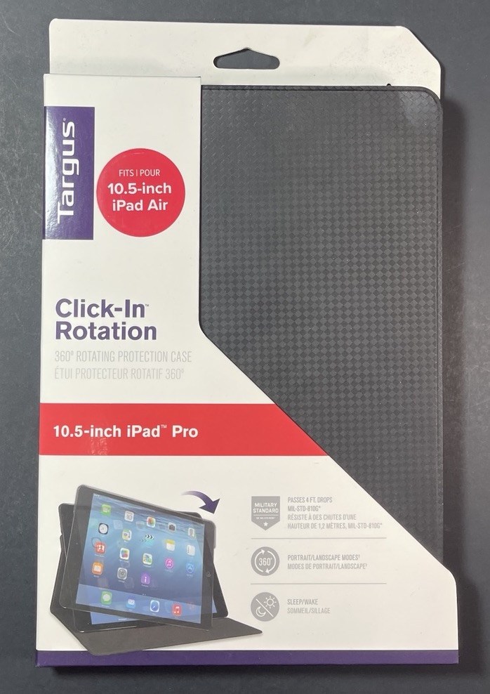 Targus Click In Rotation Protection Case for iPad Pro 10.5-inch [ Black ] NEW