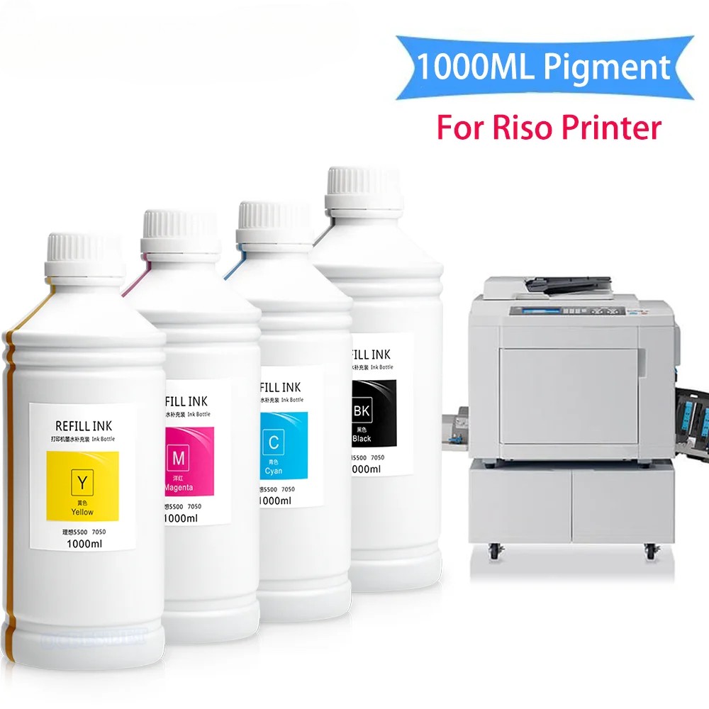 1000ML Compatible Pigment Ink for Riso HC5000 HC5500 3010 3110 3050 3150 -