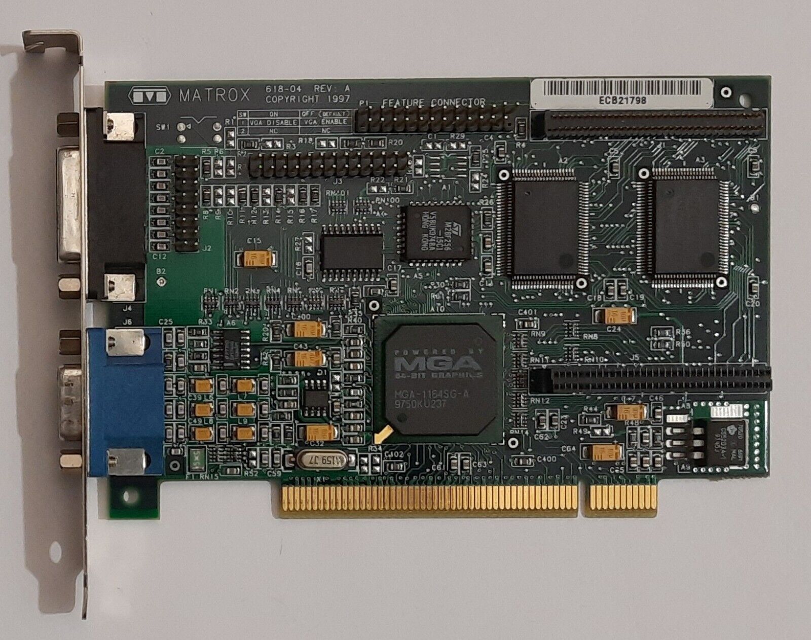 Matrox Mystique 220 PCI Graphics Card (MY220P/2/OEM, MGA-1164SG, 2MB, Retro, 1997)