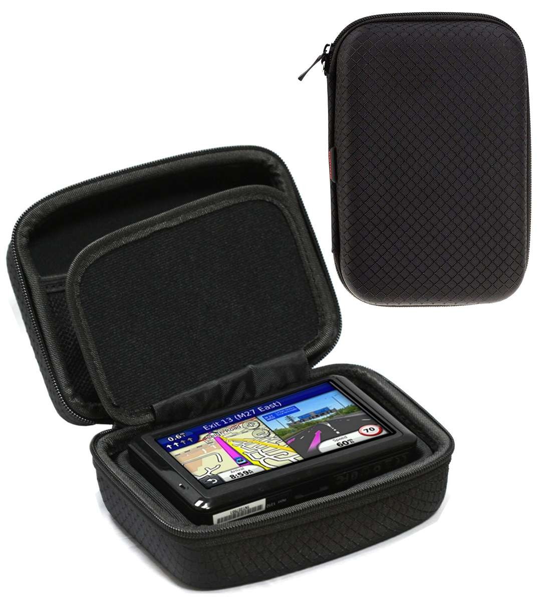 Navitech Black Hard GPS Carry Case For Garmin DriveSmart 50 LM -  Auto GPS -  5"