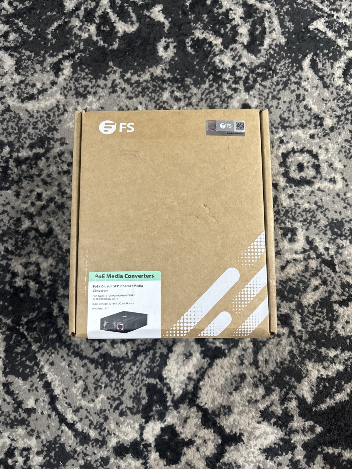 FS PMC-1F1T PoE+ Gigabit SFP Ethernet Media Converter 10/100/1000Mbps