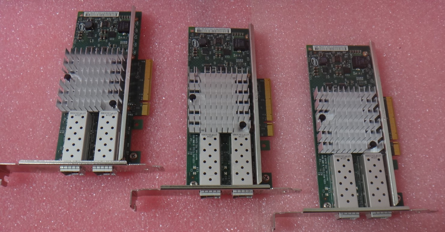 LOT OF 3 Genuine Intel X520-DA2 Dell 0VFVGR Dual Port SFP+10GB Adapter