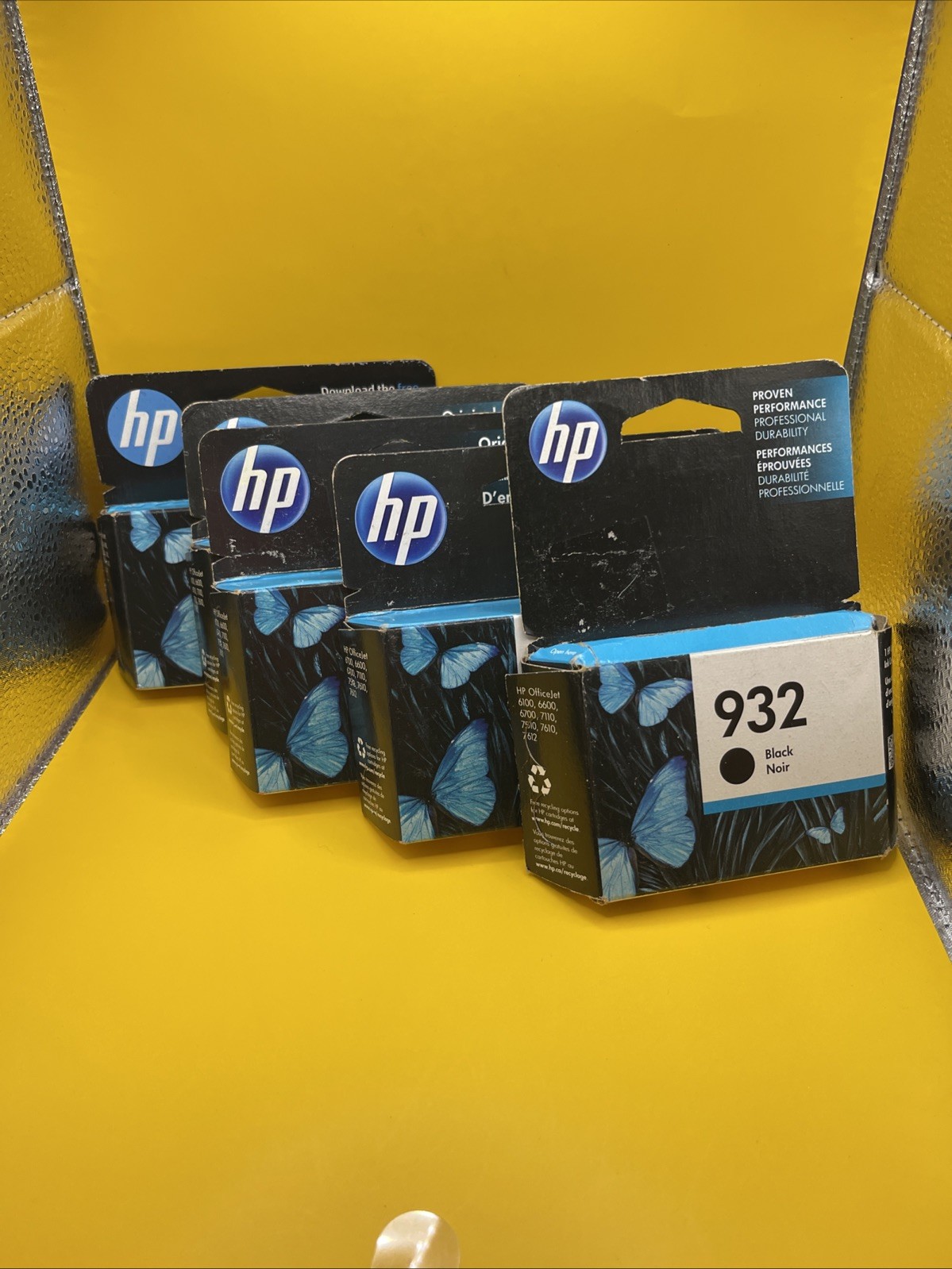 GENUINE HP 932 New Original Black Ink Cartridge EXP 2020, 2022, 2025 LOT OF 5