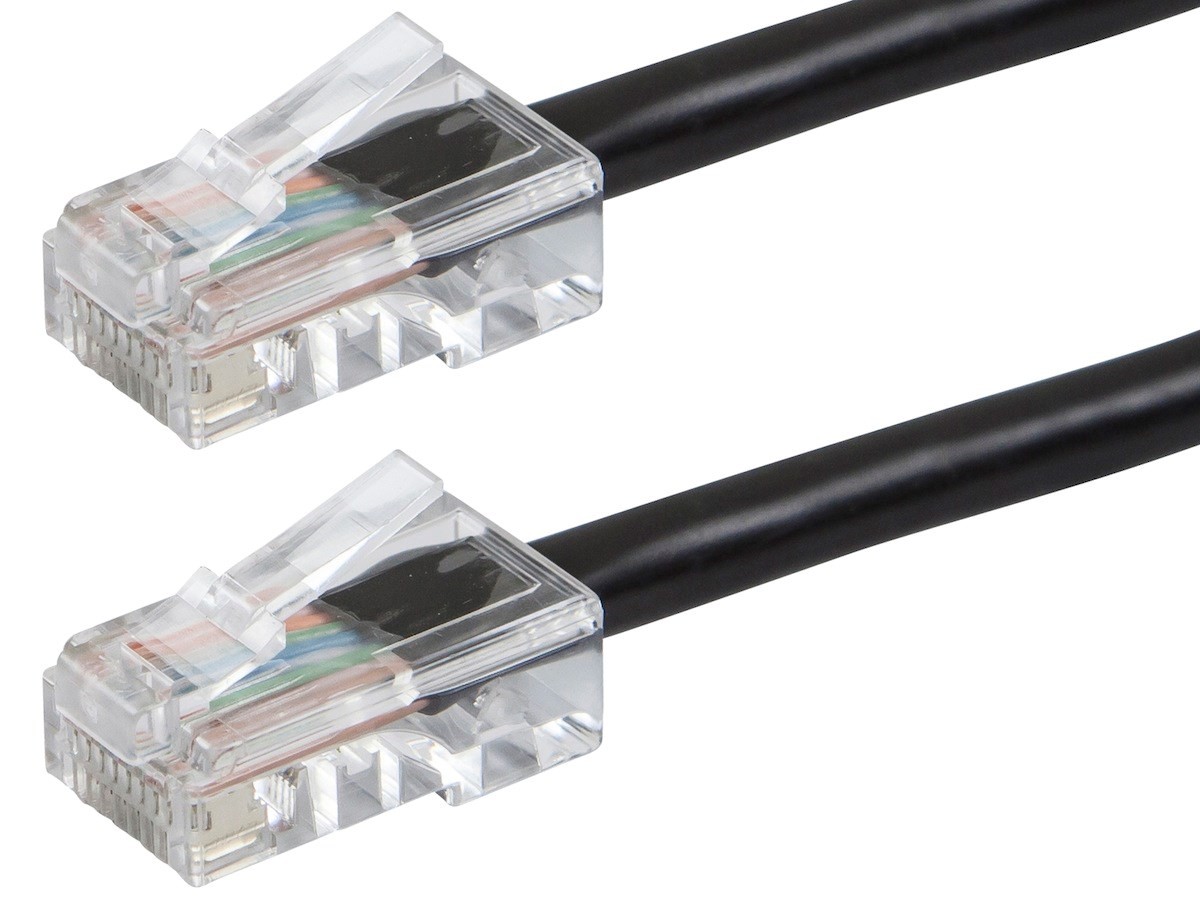 Monoprice Cat5e Ethernet Patch Cable - 2ft - Black, RJ45, 350Mhz, UTP, 24AWG