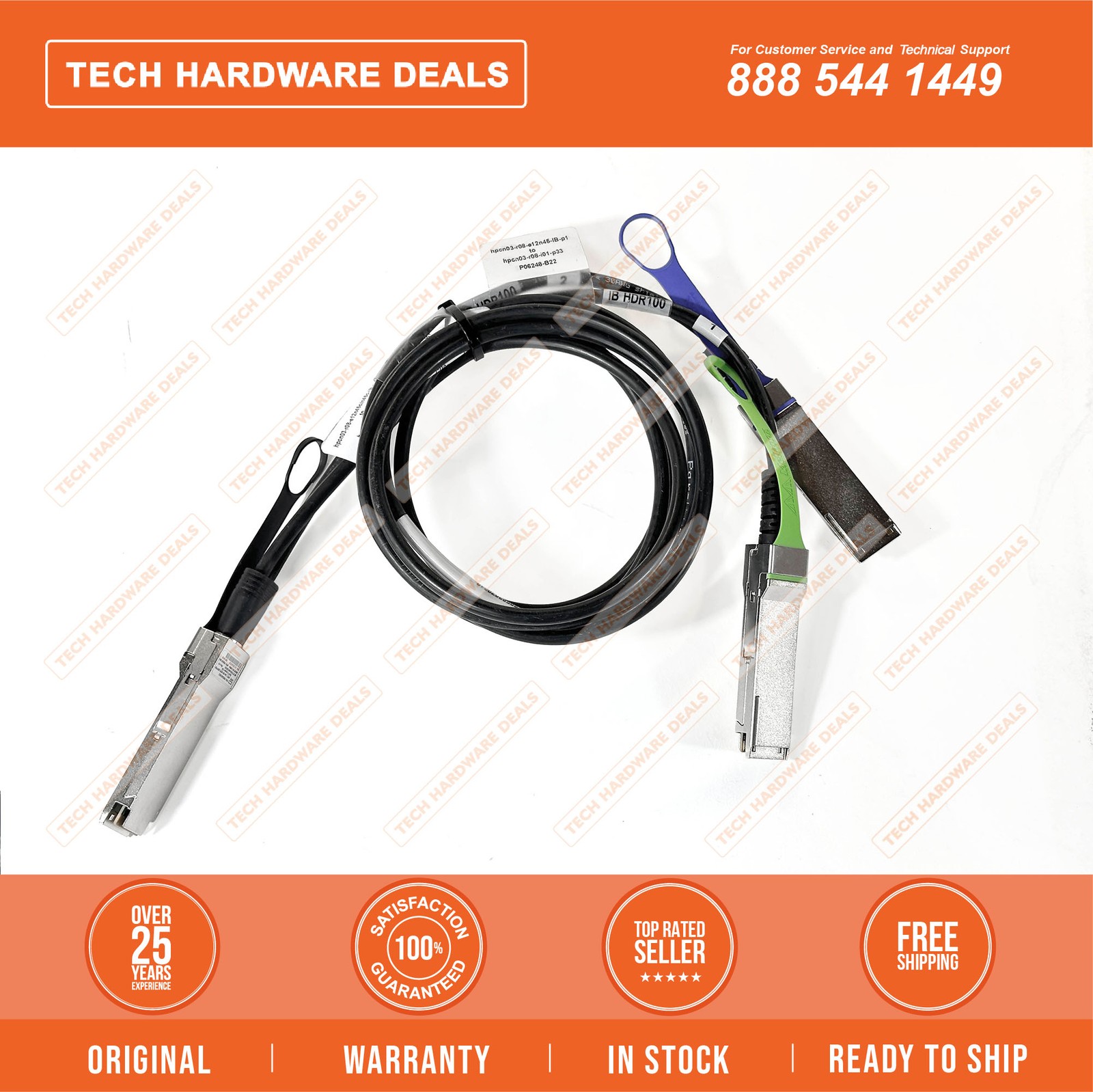 P06248-B22    HPE Infiniband HDR/Ethernet 200GB QSFP56 TO 2XQSFP56 1.5M Splitter