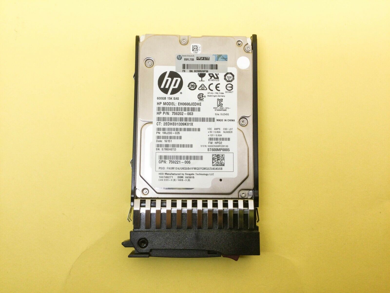 J9F42A HP MSA 600GB 12G SAS 15K SFF (2.5IN) DP ENT HDD 787642-001