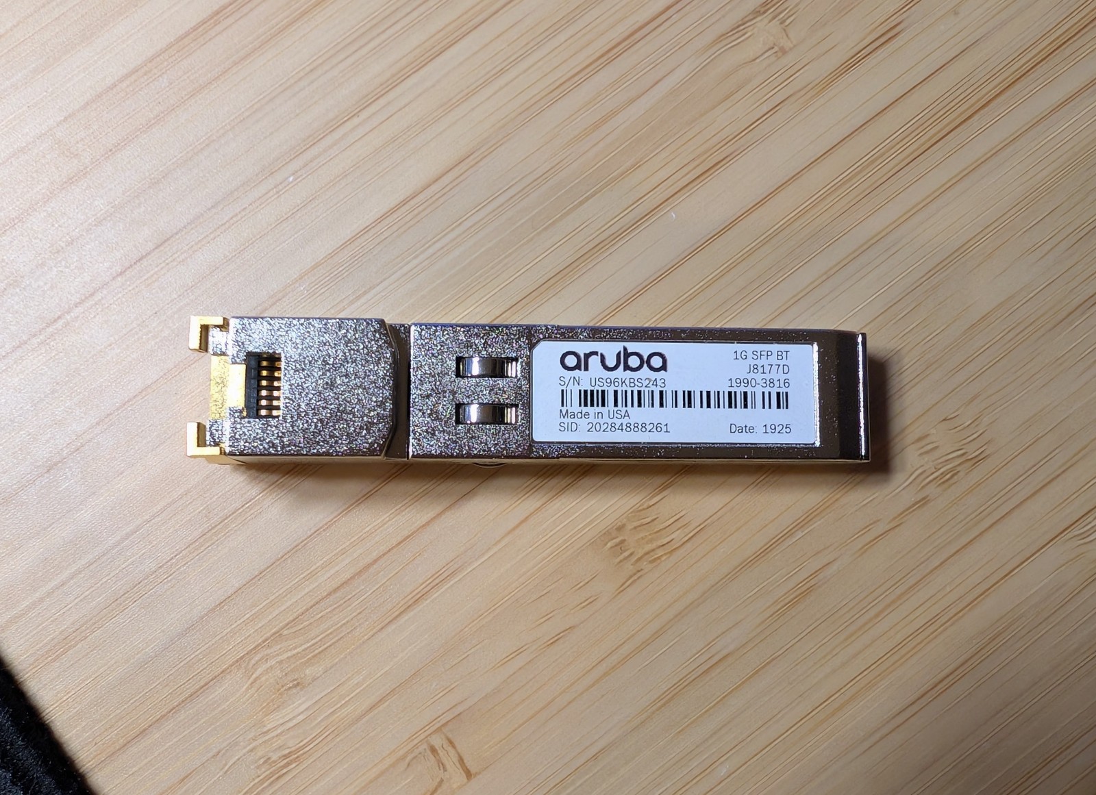 HPE Aruba J8177D 1G SFP Transceiver