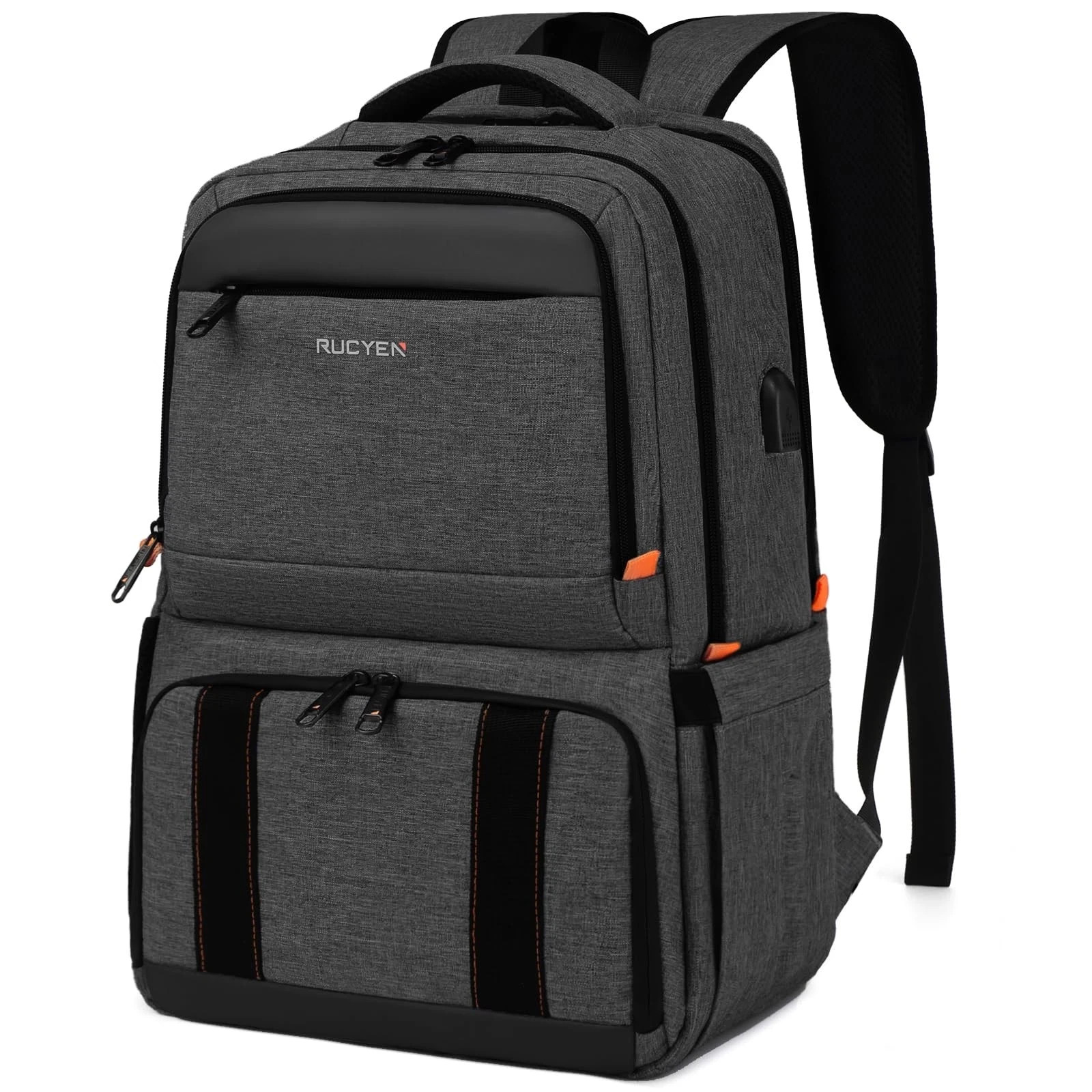 Lunch Backpack, Insulated Cooler Backpack Box 15.6 inch, Black