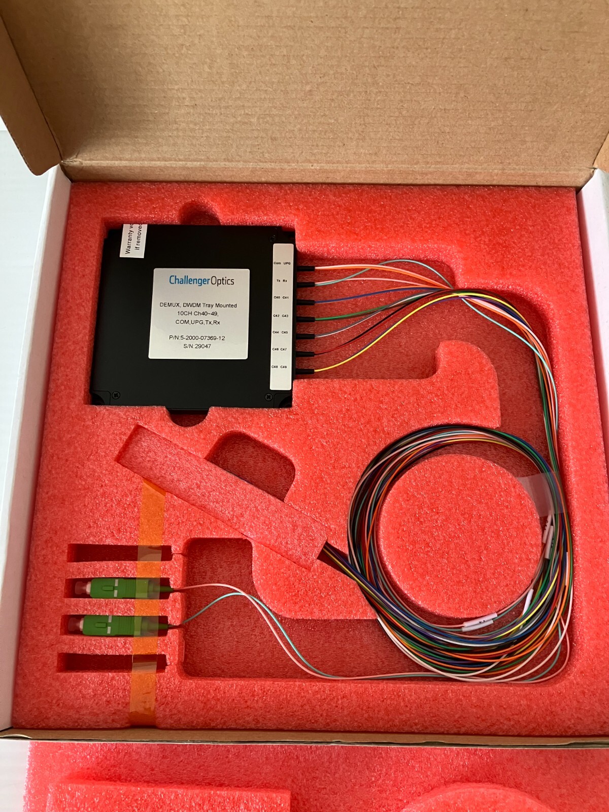 Challenger Optics 5-2000-07369-12 Demux Cassette dwdm tray 10ch ch40-49 EQ11