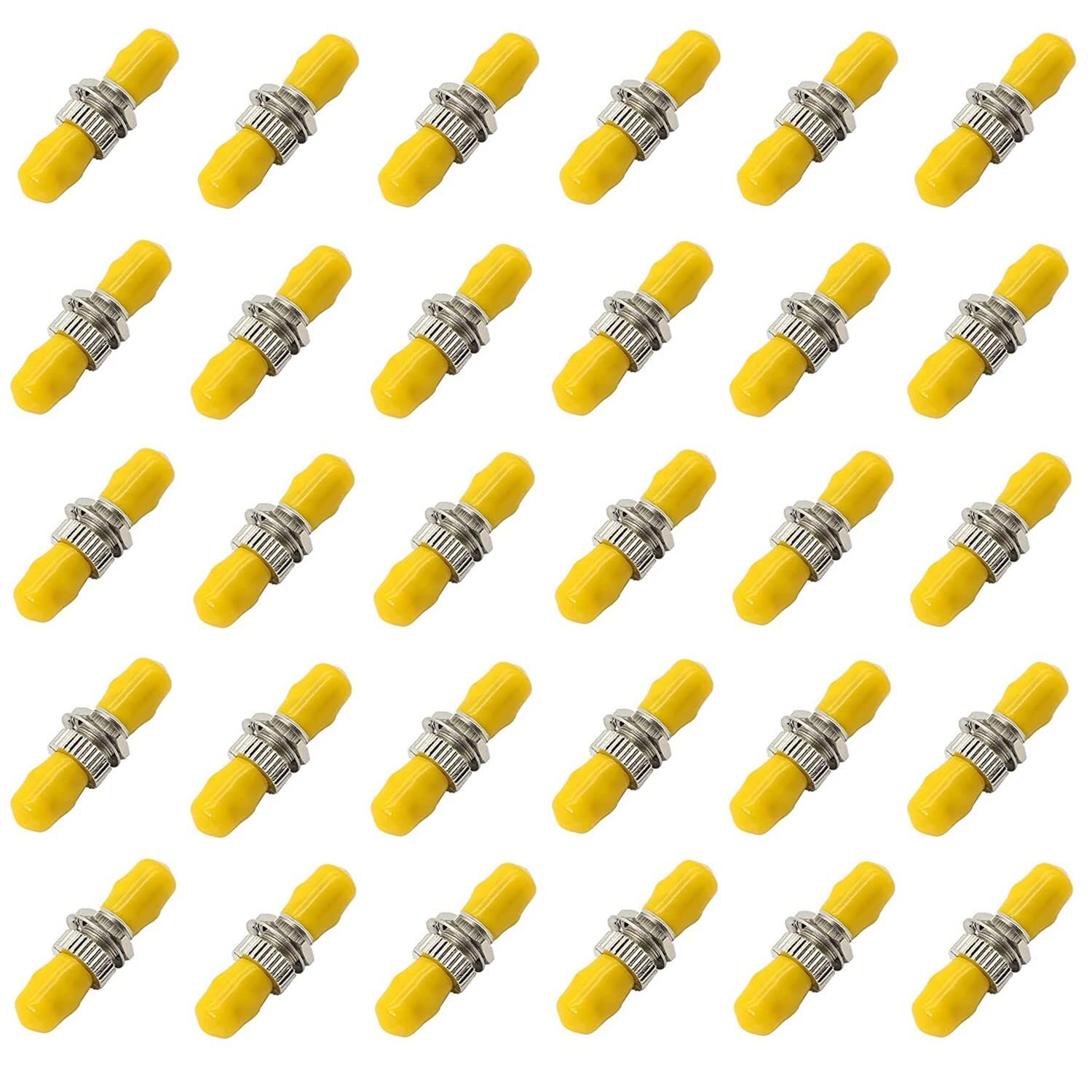 30 Pack ST Fiber Optical Coupler ST to ST Cable Barrel Connector Bulkhead Fib...