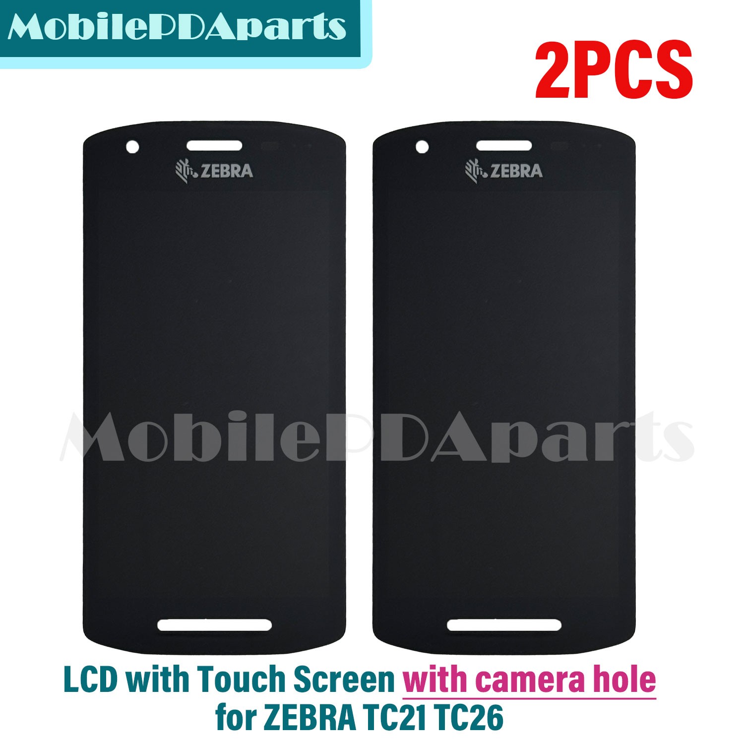 2PCS LCD Module with Touch Screen with camera hole for Zebra TC21 TC26