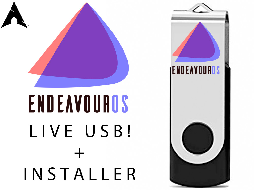 Endeavor OS EndeavorOS Bootable Live USB + Installer try Arch Linux made easy