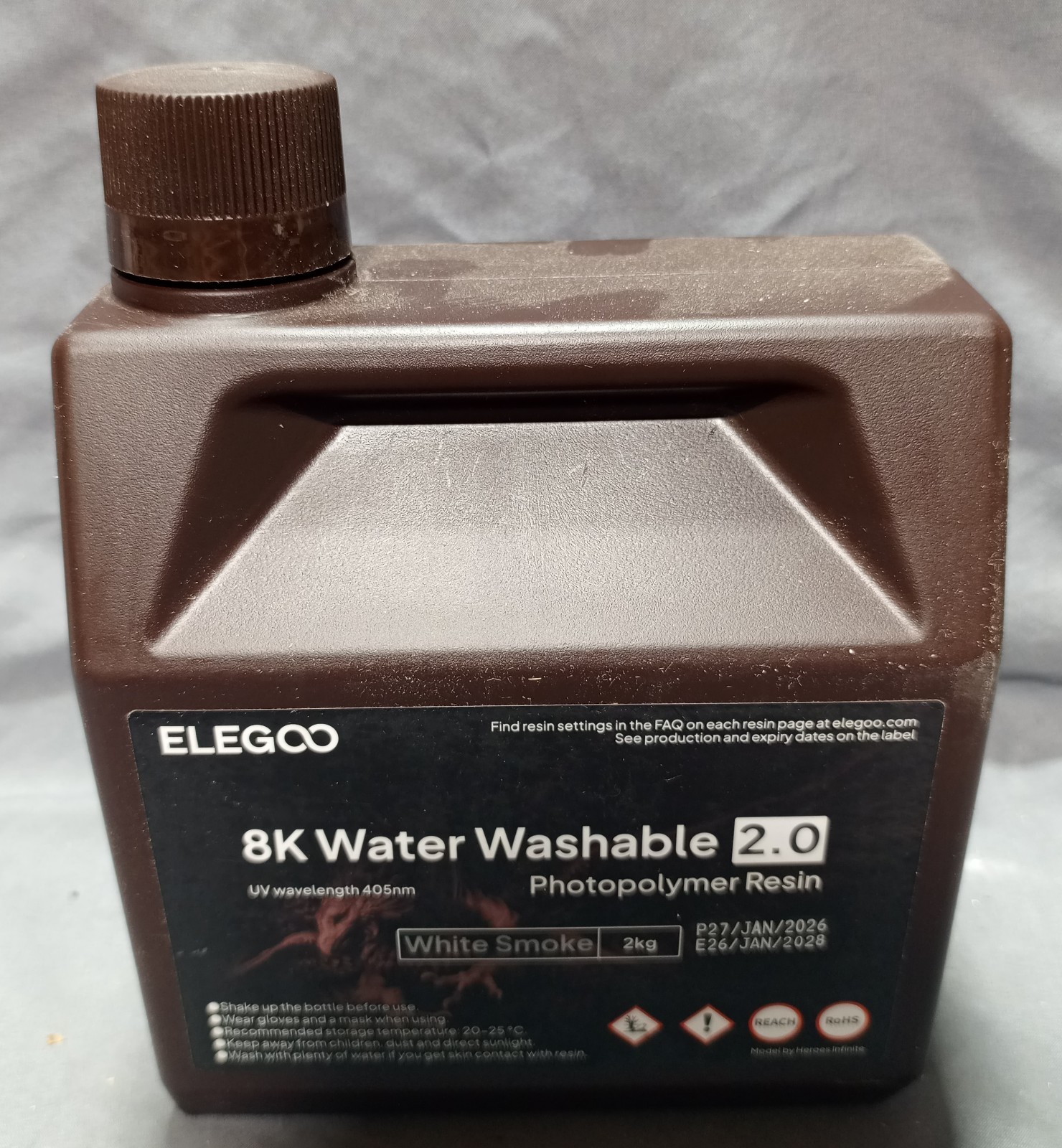 Elegoo 8K Water Washable 2.0 Photopolymer Resin