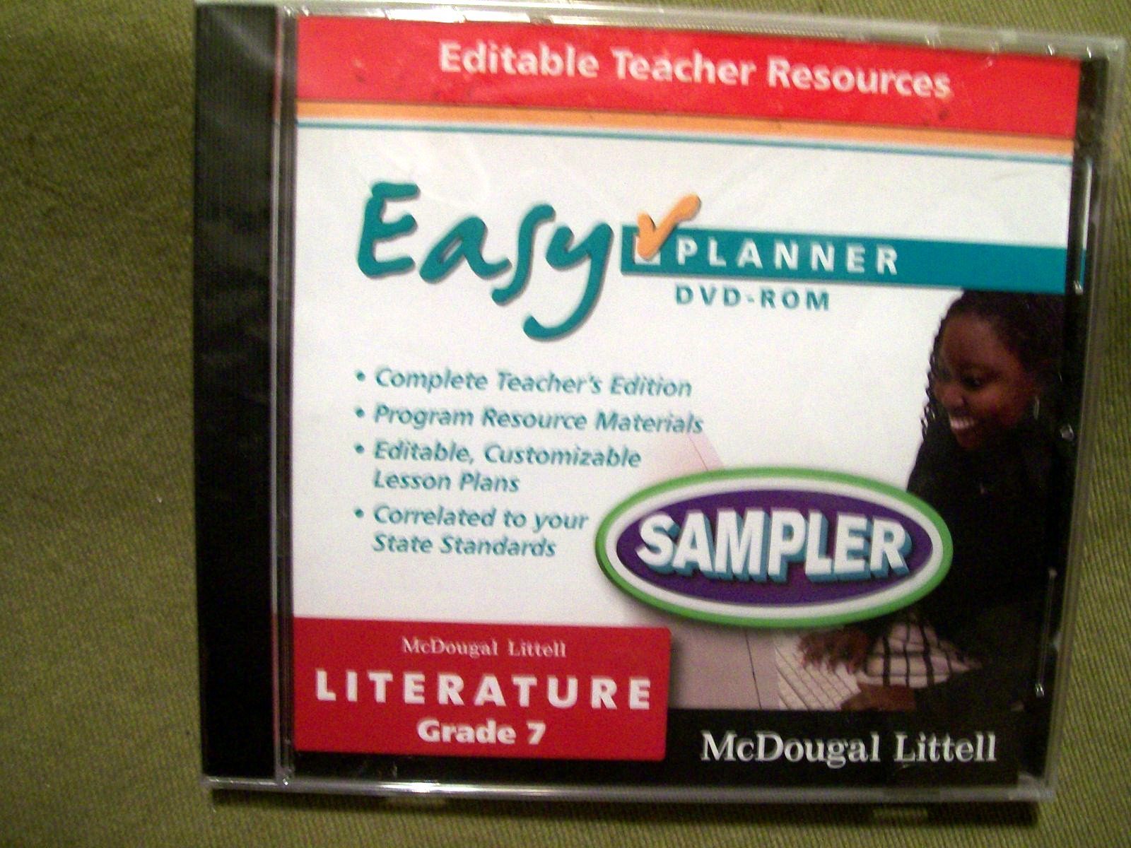 McDougal Littell Lit Gr 7 Easy Planner Sampler Editable Teacher Resources DVD-RO