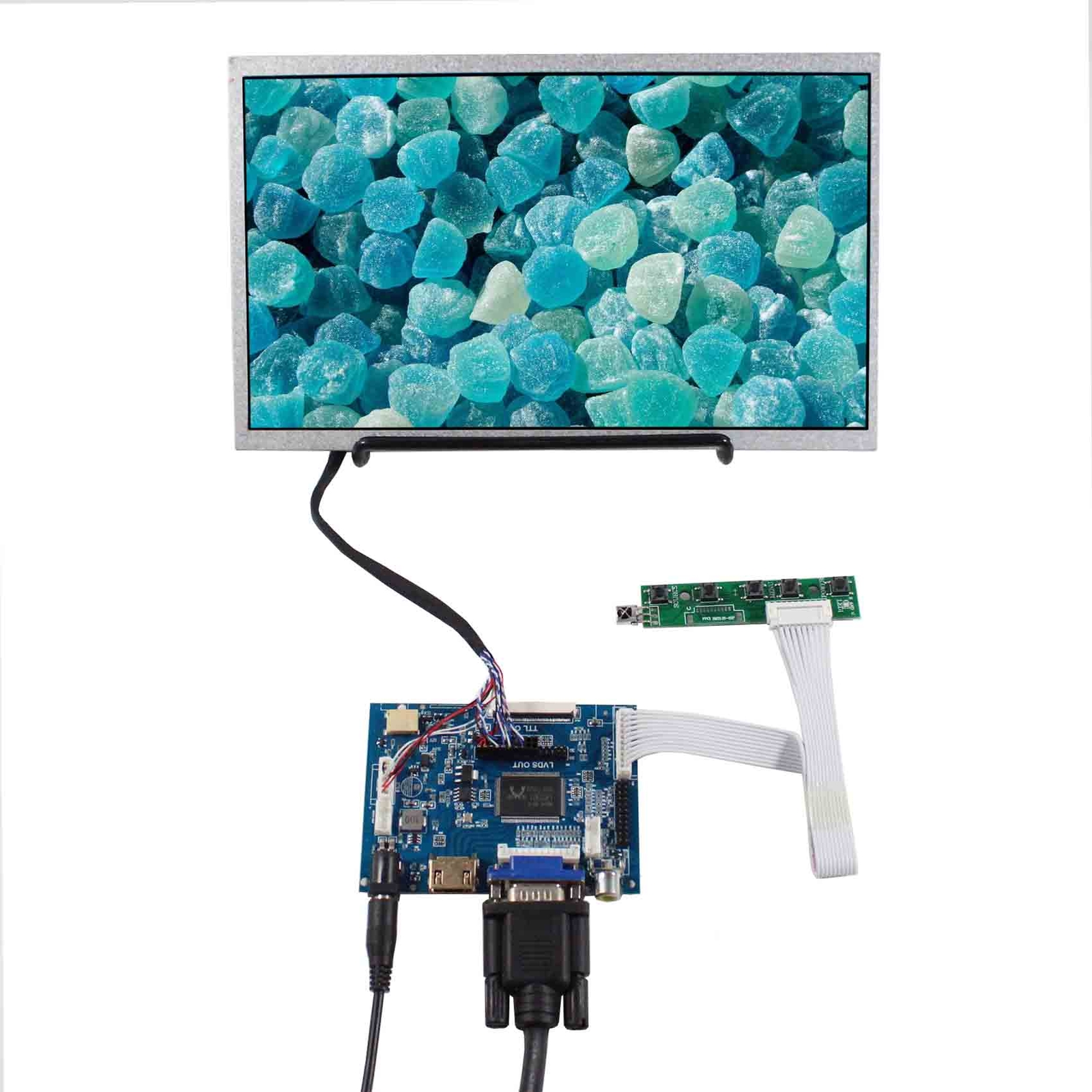 HD VGA AV LCD Controller Board 10.1inch 1366x768 LCD Screen