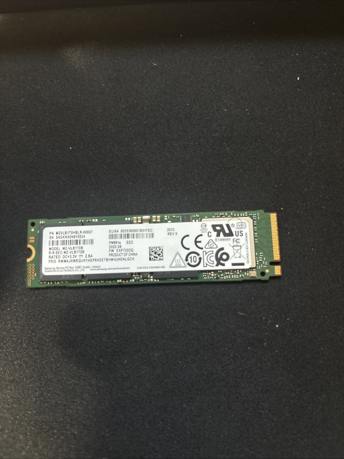 1 Tb ssd model MZ-VLB1TOB